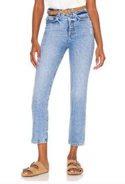 NWT Lovers and Friends Reece High Rise Slim Straight Jean In Harland 30