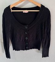 Candie’s Y2K Black Cardigan Size Large