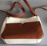 Alexis Bendel 3 entry Crossbody Bag Creme & Cognac