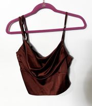 brown strappy tank top 