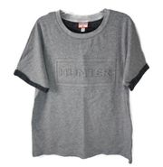 Womens HUNTER Gray Medium Basic Tee Shirt