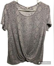 Gray Snake print top