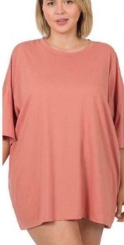 Zenana Premium Zenana Women’s 3/4 Sleeve Rose Oversized 1X NWT.