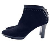 Aquatalia by Marvin K Black Weatherproof Suede Riley Ankle Boots Women’s Sz 8.5