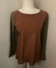 Two Tone Sweater Long Sleeve Sweater Size M Fall