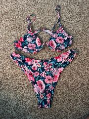 Floral Two Piece Swimsuit