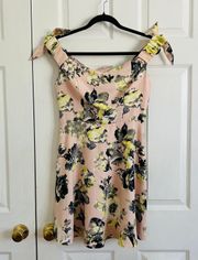 off shoulder floral dress