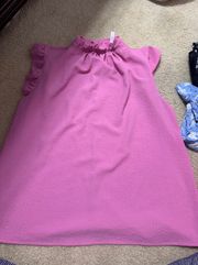 Zenana pink blouse with a pearl button 