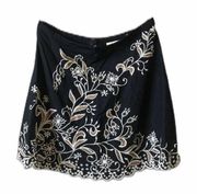 SERENDIPITY Maui scallop beaded mini skirt