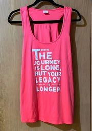 EUC The Journey is along but your legacy is longer hot pink tank top Size XL​