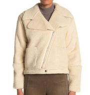 Catherine Malandrino Faux Shearling Moto Jacket NWT Small