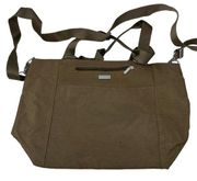 Baggallini Boulevard Tote Purse Laptop Travel Bag Brown Removable Strap