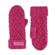 Kurt Geiger Metallic Cable Knit Mittens Pink , One Size
New with Tag