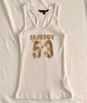 Playboy Gold Sequin Tank Top