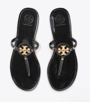 Mini Miller Jelly Thong Black Sandals Women's Size 6