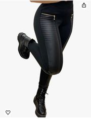 Flamingals Faux Leather Leggings