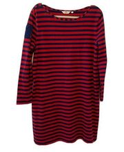 Vineyard Vines Womens Size Large Red Blue Stripe Cotton Tunic A-Line Dress