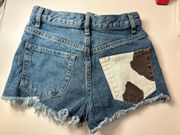 cow jean shorts