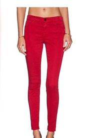 J BRAND Revolve Red Burn Ankle Zip Hem Crop Jean Womens Size 26