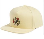 Vans Fayston Snapback Hat Cap Light Yellow Floral NWOT