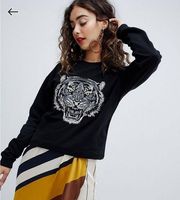 MANGO - Tiger head sweatshirt, size small