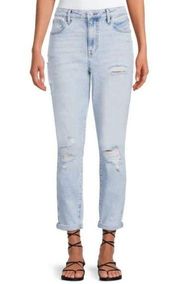 Nobo mom jeans womens distress cuff juniors denim pants blue classic pocket