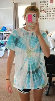 blue spiral tie dye