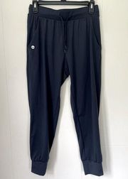 Senita Athletics Easy Going Joggers Navy Blue Drawstring Pockets ~ Size S