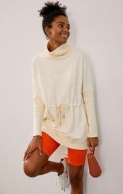 Anthropologie Varley Adelaine Cowlneck Drawstring Sweatshirt Ivory Size XS