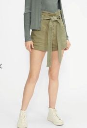 Ted Baker Paper Bag Denim Olive Green Shorts Size 30 NWT