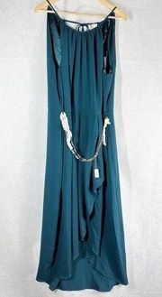 City Chic Lovestruck Maxi Halter Dress Emerald Size US 22