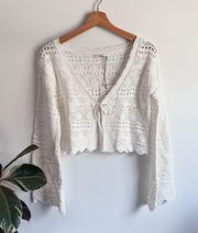 MOON & MADISON Crochet Open Cardigan