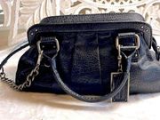 Vera want black leather purse