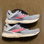Adrenaline GTS 22 Running Shoes Gray Pink Blue Women's Size 9