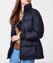 Bernardo Water Resistant Polyester Puffer Jacket Navy Womens Size Medium