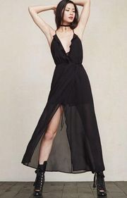 REFORMATION The Hayworth Wrap Dress in Black | Size XS