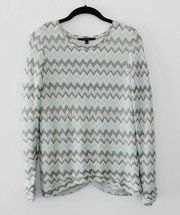 Generation Love Chevron Draped Back Knit Top Size XS/S