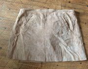 BlankNYC camel leather 31 slit normcore versatile mini skirt