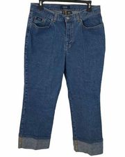 Izod Cropped Denim blue jeans size 12