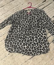 Cheetah Print Blouse