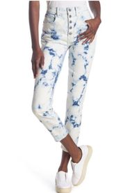 - Debbie High Rise Skinny Jeans Tie Dye Button Fly