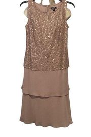 SLNY sequin tier dress size 6