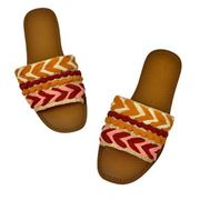 Universal Threads Universal Thread NEW Eve Raffia Slip On Bohemian Sandals Orange Rust Size 9