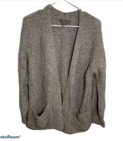 Primark Open Duster Cardigan Sweater Light Gray