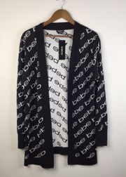 Logo Graphic Open Cardigan Size Large NWT