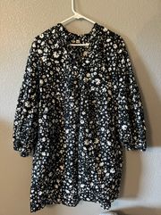 B&W Floral Dress