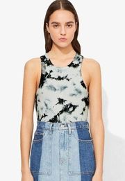 PROENZA SCHOULER PSWL BLACK/WHITE TIE DYE TANK SZ XS