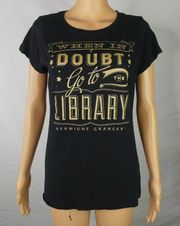 Out of Print Harry Potter Hermione Granger Go To The Library Graphic T Shirt Tee