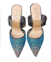 Guess Ombre Rhinestone Pointy Heels Sz 6