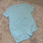 NWOT Light Blue Fleece Lounge Set